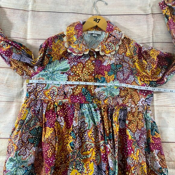 Kika Vargas X Target Women's Floral Long Sleeve Mini Dress - Small - Picture 7 of 13